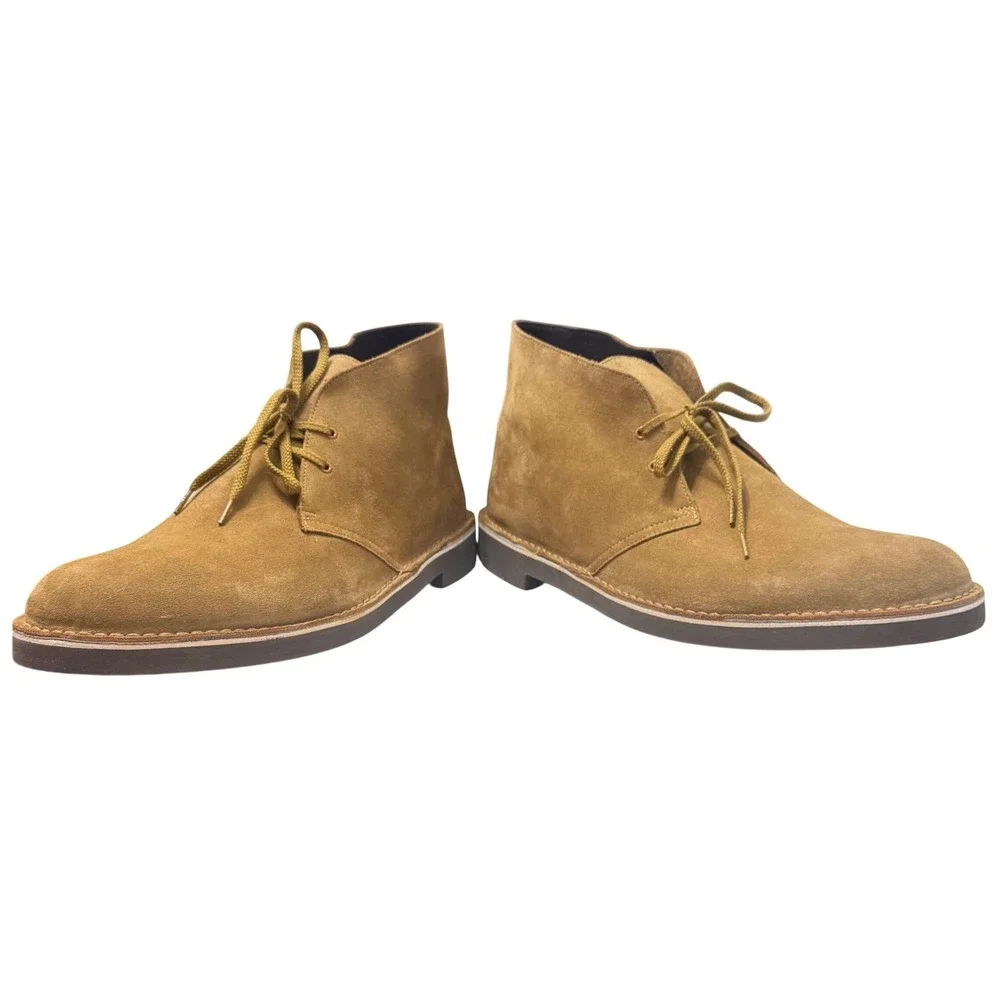 Clarks Bushacre 2 Chukka Boots Mens 15 Tan Suede Ankle Lace Up Shoes‎ NWOB